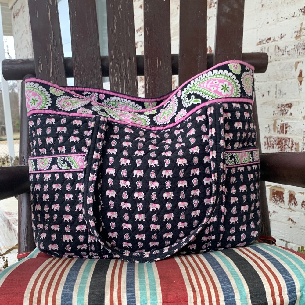 Vera Bradley Pink Elephant Extra Large Tote